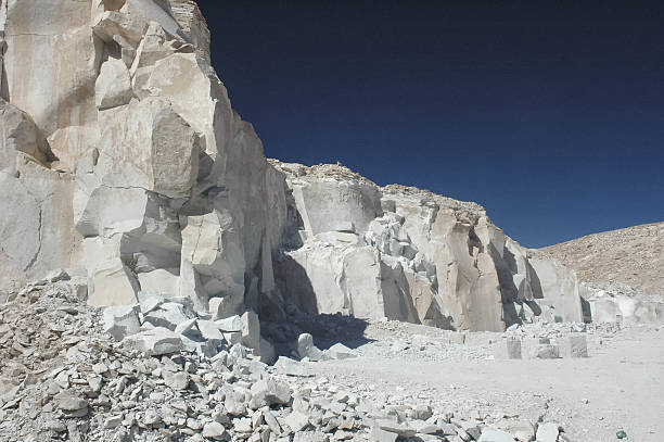 The gypsum quarry of Toconao View of the gypsum quarry of Toconao quarry photos stock pictures, royalty-free photos & images