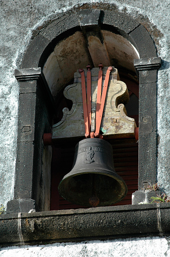 Colonial church bell tower, Olinda, Pernambuco, Brazil, South America.