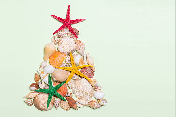 istock Christmas tree decoration with copy space on white wooden background 637056732