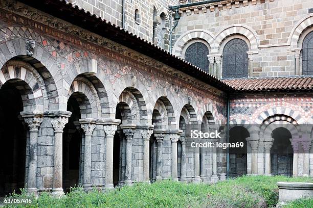 Cloister In Le Puyenvelay France Stock Photo - Download Image Now - Jesus Christ, Arch - Architectural Feature, Architectural Column