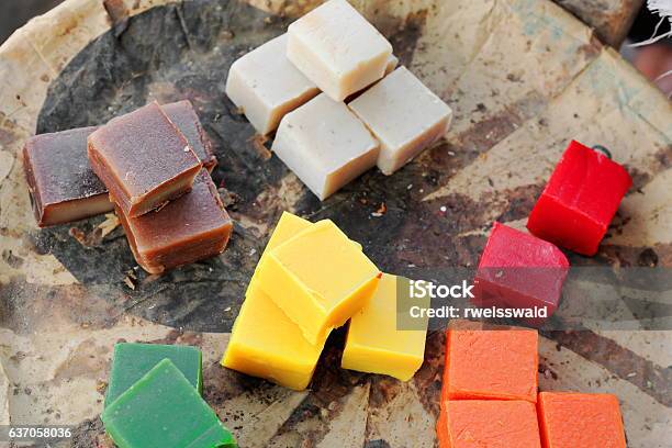Multicolor Pieces Of Soap Ziguinchorsenegal 2398 Stock Photo - Download Image Now