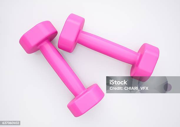Dumbbells For Sports Stock Photo - Download Image Now - Dumbbell, Weights, Cut Out