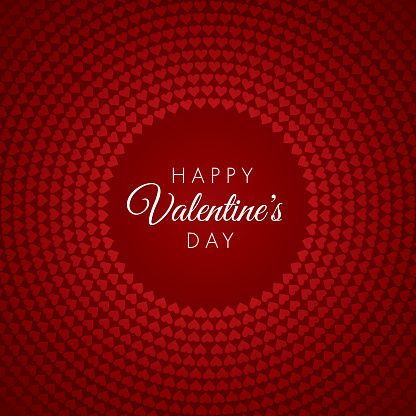 Valentine's day vector illustration, background with red hearts