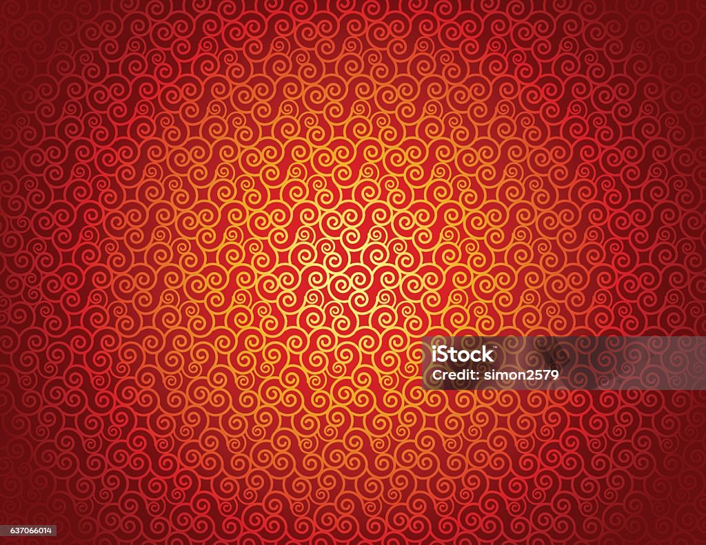 Chinese Color Line Design Chinese Seamless Pattern With Curly Lines Background Stock Illustration ...