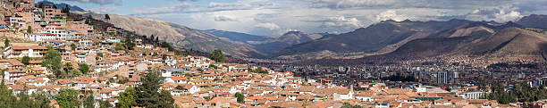istock Panoramic photograph of downtown Cusco viewed from the top 637069996