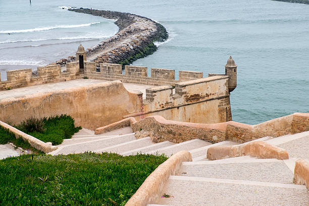 Chellah or Sala Cologne Africa,North Africa,Morocco,Rabat,Sales,Chellah or Sala Colonia, is a medieval fortified necropolis located south of Rabat, Morocco. This latter was completed towards the north of the zetty /mouth of the Bou Regreg River and the Atlantic Ocean. sala colonia stock pictures, royalty-free photos & images