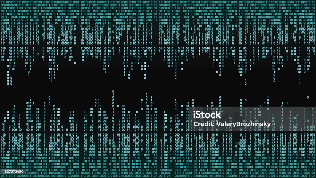 Abstract with digital lines, matrix background with digits, frame High-tech computer digital background with red digital lines, binary code Computer Language stock vector