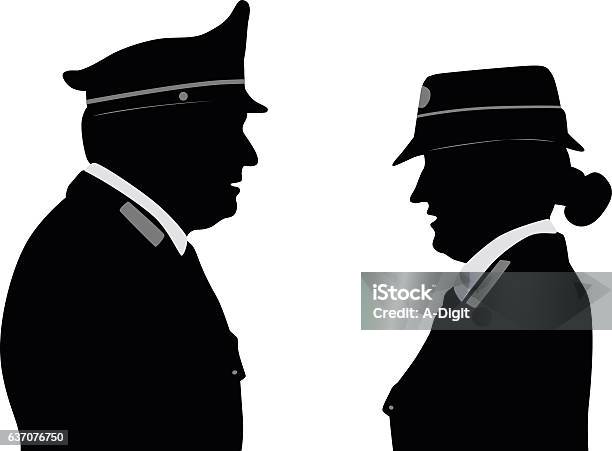 Police Profile Italy Stock Illustration - Download Image Now - In Silhouette, Police Force, Profile View