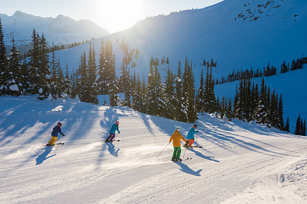 istock Friends skiing on a sunny day 637079386