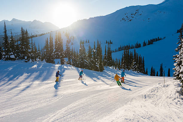 istock Friends skiing on a sunny day 637079518