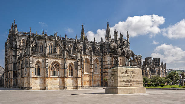 Portugal, Batalha. Monastery of Santa Maria da Vitoria. Portugal, Batalha. Monastery of Santa Maria da Vitoria , and better known to us all as da Batalha Monastery,  one of the most beautiful works of Portuguese and European architecture, as well as one of the most important monuments of the Portuguese Gothic. batalha stock pictures, royalty-free photos & images