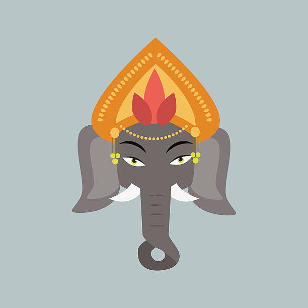 векторный рисунок в виде слона. - backgrounds elephant illustration and painting india stock illustrations