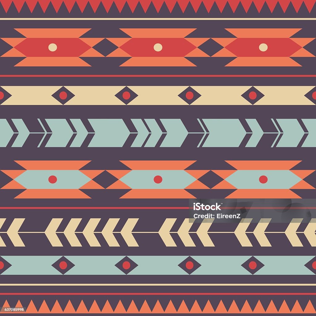 Vector seamless colorful decorative ethnic pattern Pattern stock vector