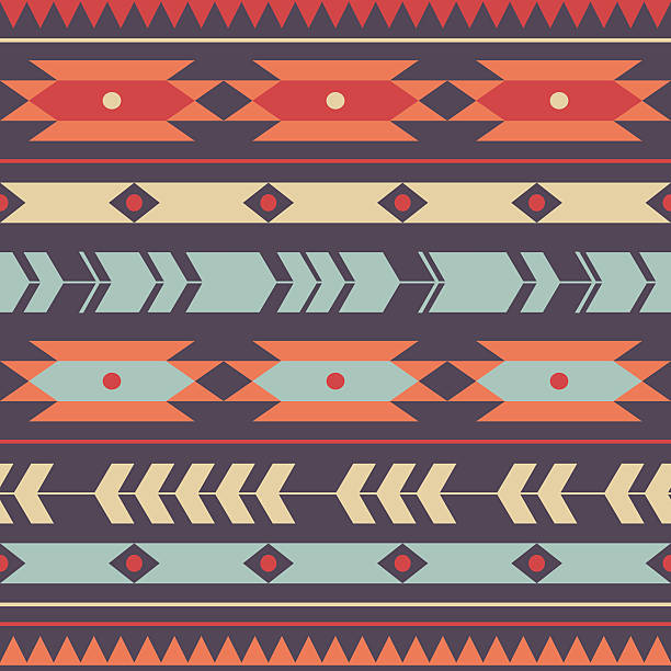 Vector seamless colorful decorative ethnic pattern Vector seamless colorful decorative ethnic pattern Cherokee stock illustrations