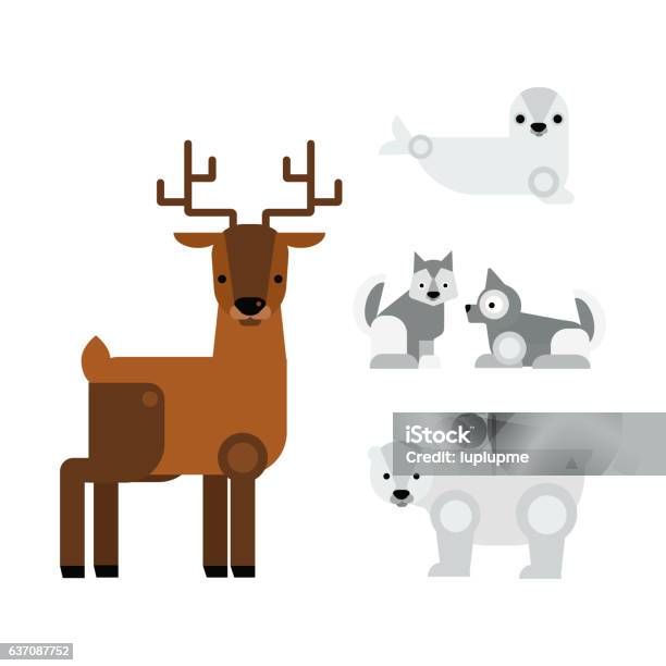 Alaska Animals Vector Illustration Stock Illustration - Download Image Now  - Anchorage - Alaska, Alaska - US State, Alaskan Culture - iStock