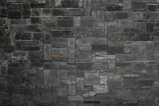Photo of Black stone slate texture background