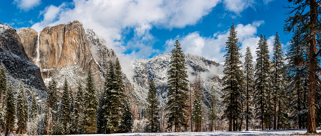 Yosemite VAlley after fresh snow