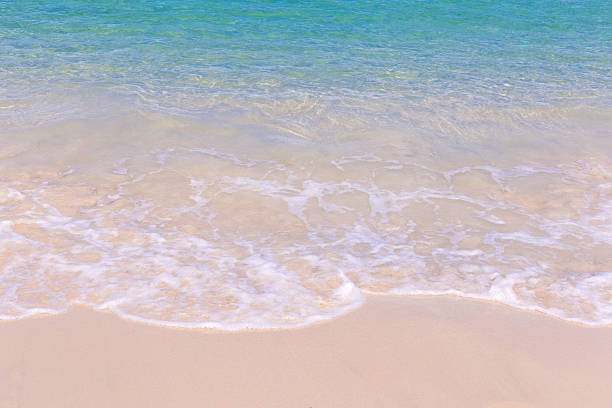 istock Soft wave of blue ocean sand beach. 637093938