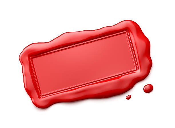 Wax seal isolated on white background