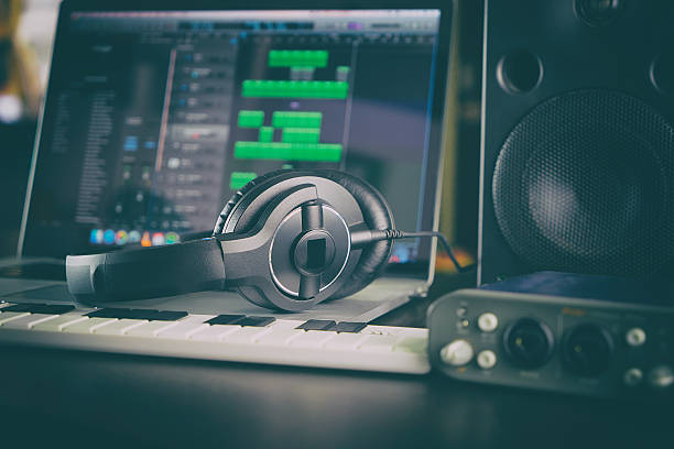 Home Studio Computer Music Station portable set up.
