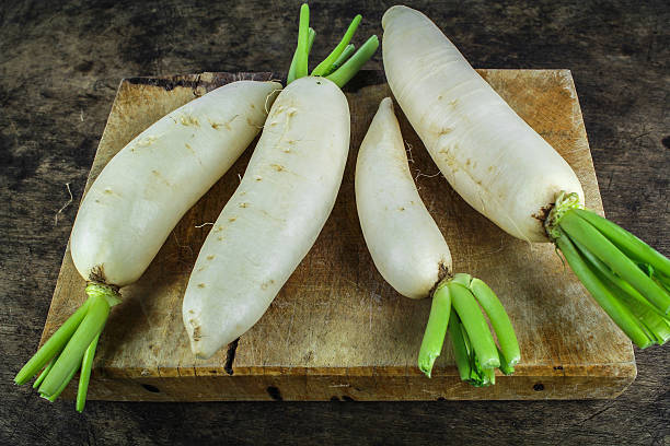 istock fresh slices white radish, healthy vegatable 637103206