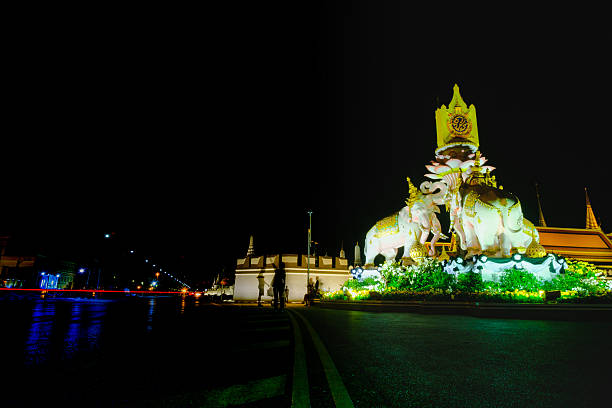 istock statues of Thai White Elephants at Emerald Buddha Temple. 637105772