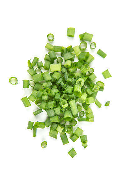 istock Chopped green onions isolated 637106720