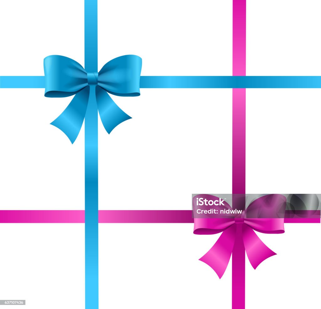 Present Satin Ribbon And Bow Vector Stock Illustration - Download Image ...