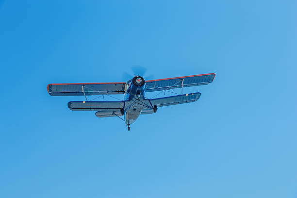 istock wide-body plane is flying in blue sky 637107770