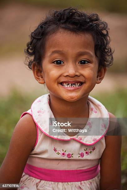 Portrait Of Smile Asian Poor Girl In Thailand Stock Photo - Download Image Now - Asia, Asian and Indian Ethnicities, Beautiful People