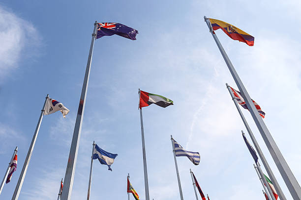 istock world flag flying in the sky 637111034