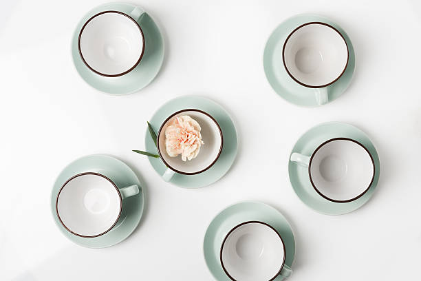 istock Clean dishes, coffee or tea cups set 637115508