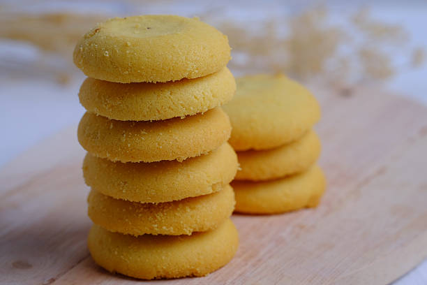 istock Baked milk cookies. 637117312