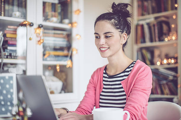 istock Young woman at home 637118282