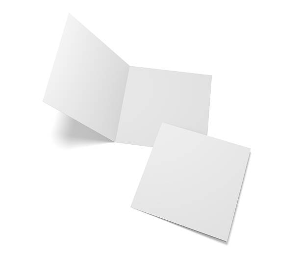 istock Blank 3d illustration open square greeting cards 637119040