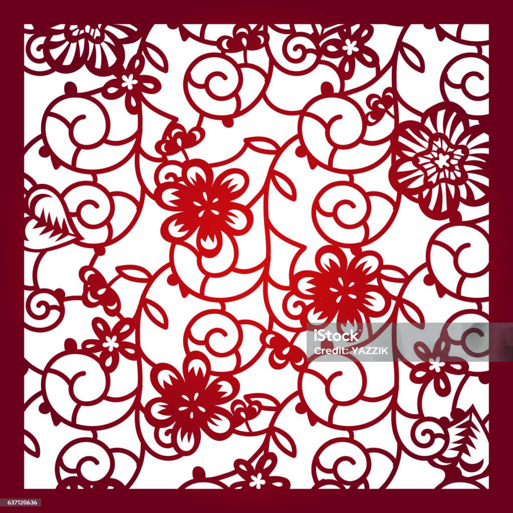 Laser Cut Vector Template Stock Illustration - Download Image Now ...