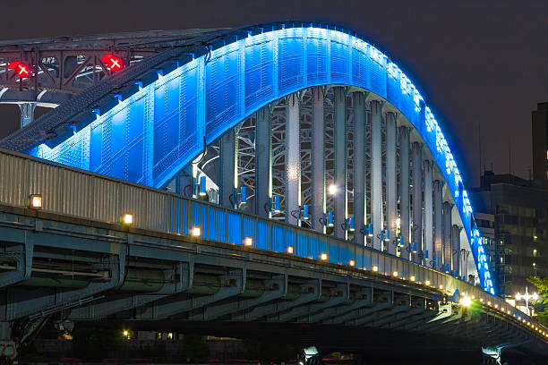istock Bridge in Japan Night view 637121964