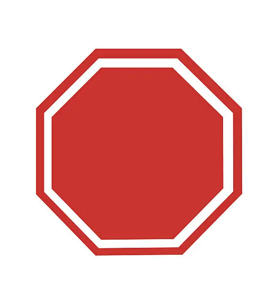 Vector illustration of Blank Stop Sign