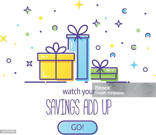 Geschenkboxlogo Stock Vektor Art und mehr Bilder von Geschenk - Geschenk, Geschenkkarton, Geschenkkarte