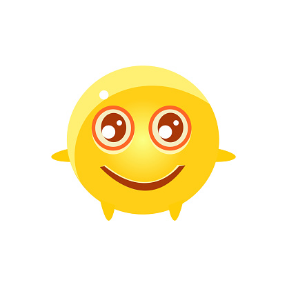 Content Round Character Emoji Stock Illustration - Download Image Now -  Bright, Cartoon, Contented Emotion - iStock