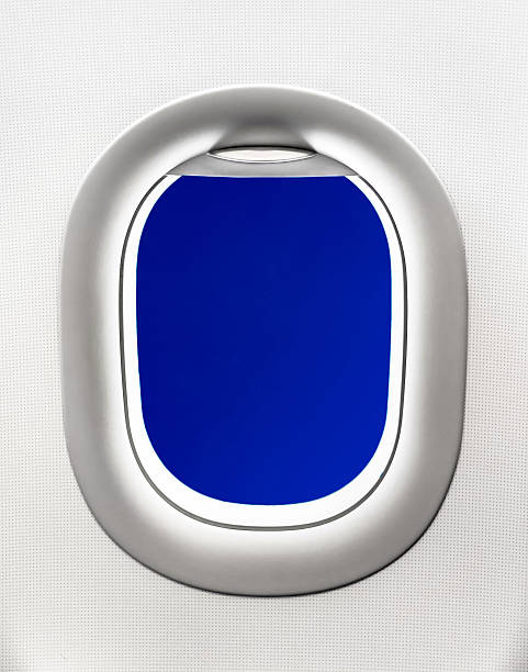 istock View of beautiful blue sky from airplane window 637132496