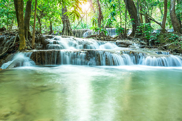 istock Deep forest Waterfall in Kanchanaburi, Thailand 637133188