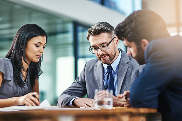 istock Deciding on their most feasible options to move forward with 637139652