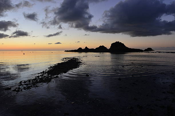 jersey, di le hocq, u. k. - le hocq tower foto e immagini stock