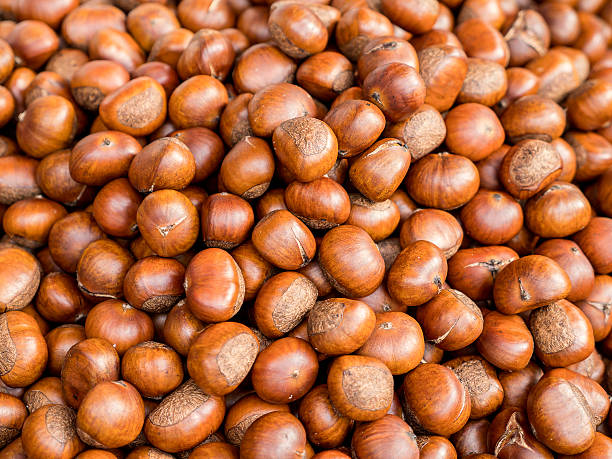 istock Closeup group of  chestnuts 1 637145868