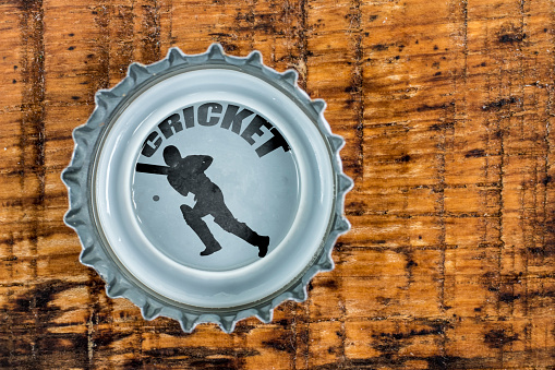 Cricket player in beer foam