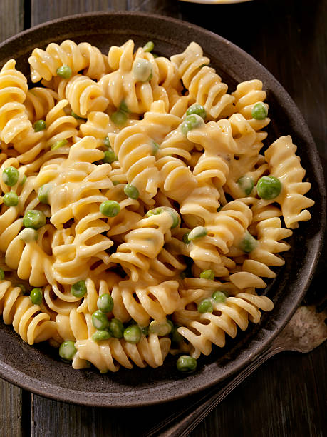 Creamy Rotini Pasta and Cheese Sauce -Photographed on Hasselblad H3D2-39mb Camera