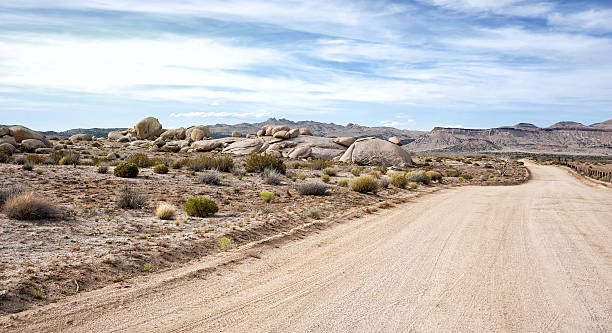 istock Mojave Desert road in sunset 637157330