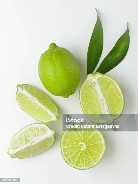 Lime Stock Photo - Download Image Now - Lime, Directly Above, High Angle View