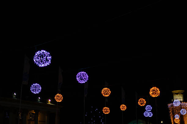 istock Christmas lantern and cozy lights 637158606